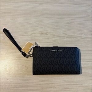Michael Kors Black Monogram Wristlet